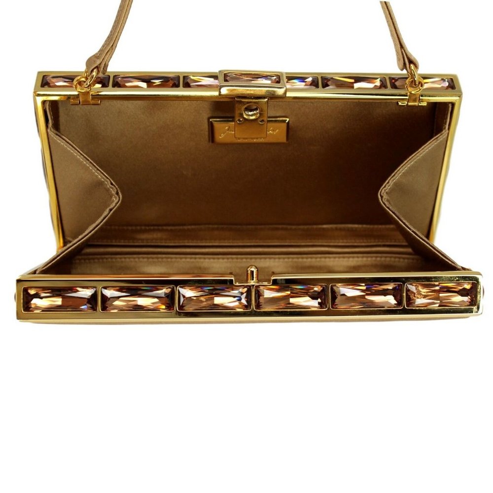 Rectangle Gold Hardware Clutch - image 7